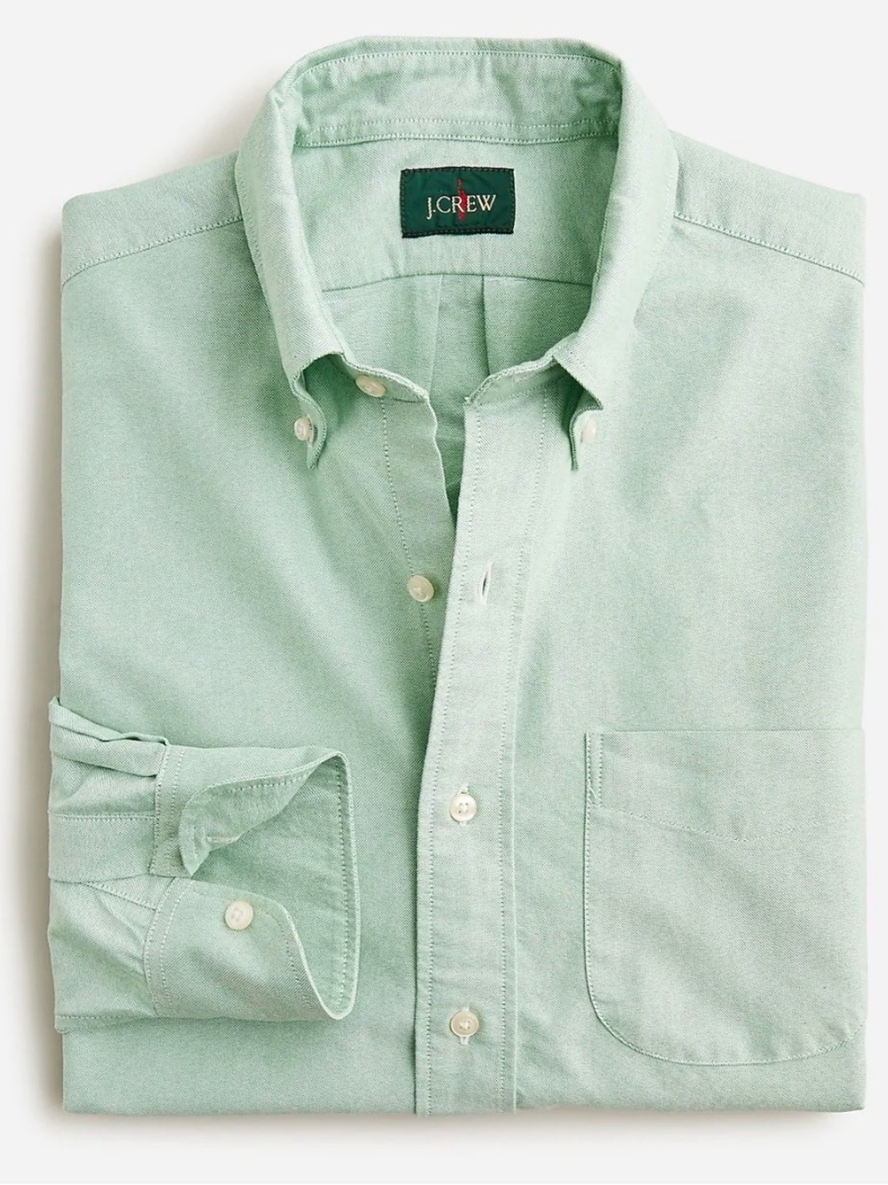 J. Crew Men's Mint Green Giant Fit Oxford Button-Down Shirt